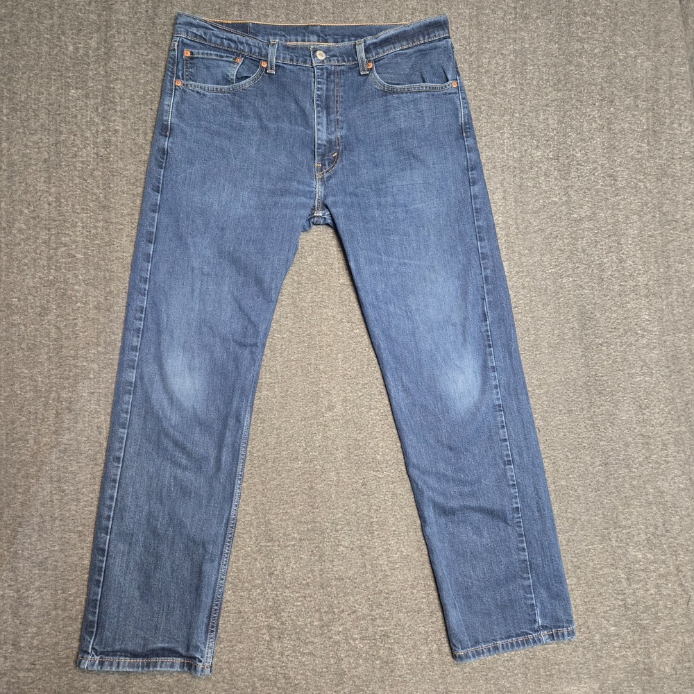 Levi's 505‎ Men Jeans 36X32 (L30) Blue Denim Straight Regular Fit Medium Wash